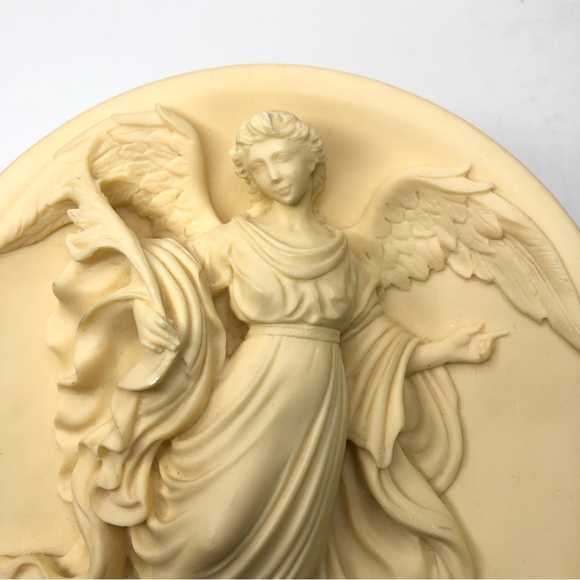 1991 Gloria in Excelsis Deo Angel 3D Plaque Plate Ivory Wall Hanging Decor Italy - Picture 2 of 8